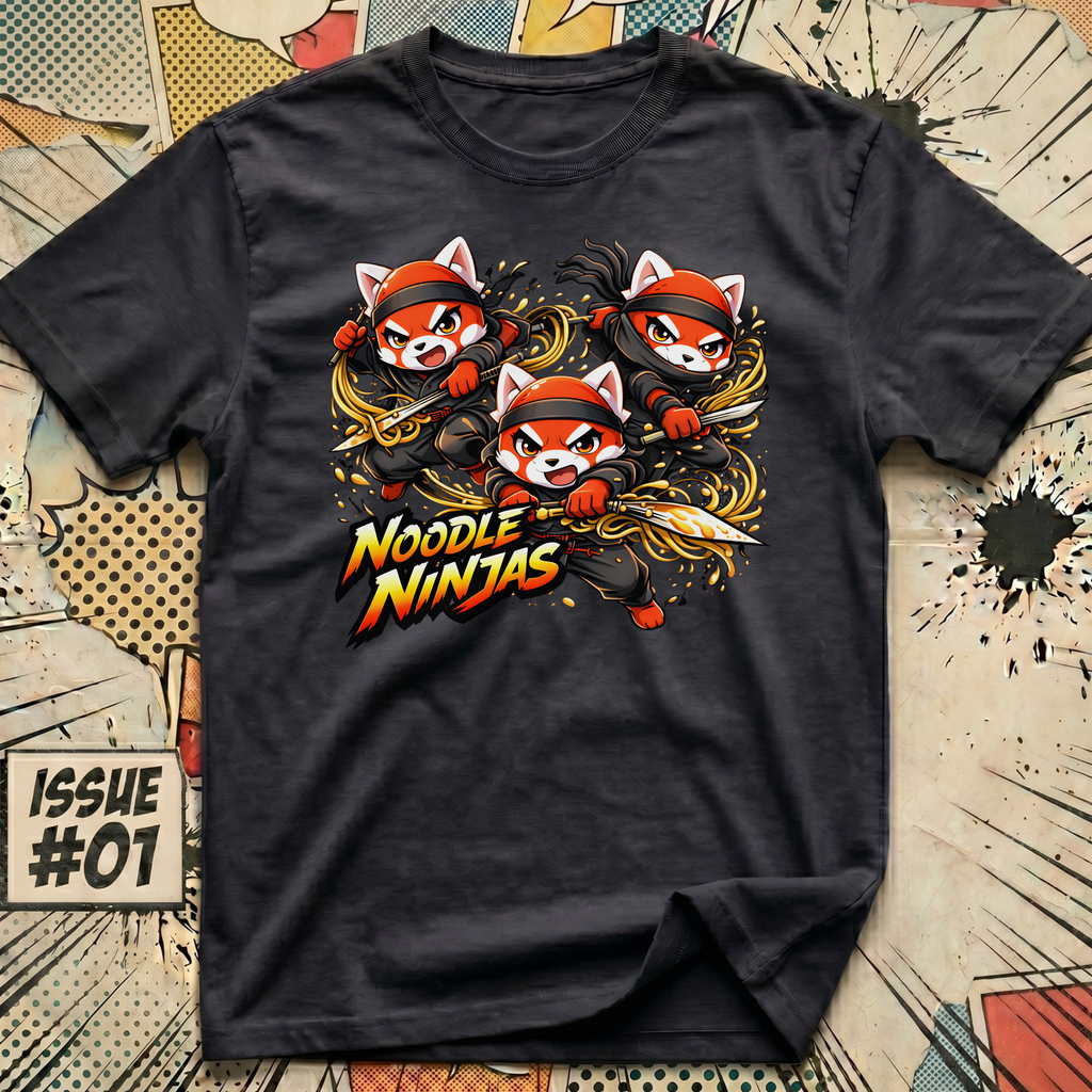 3 Red Panda Noodle Ninjas T-Shirt