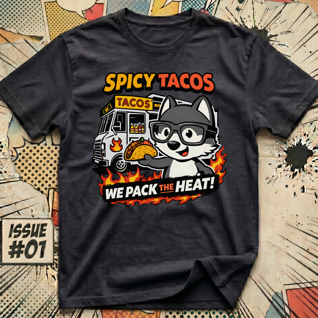 Spicy Tacos - We Pack the Heat! T-Shirt