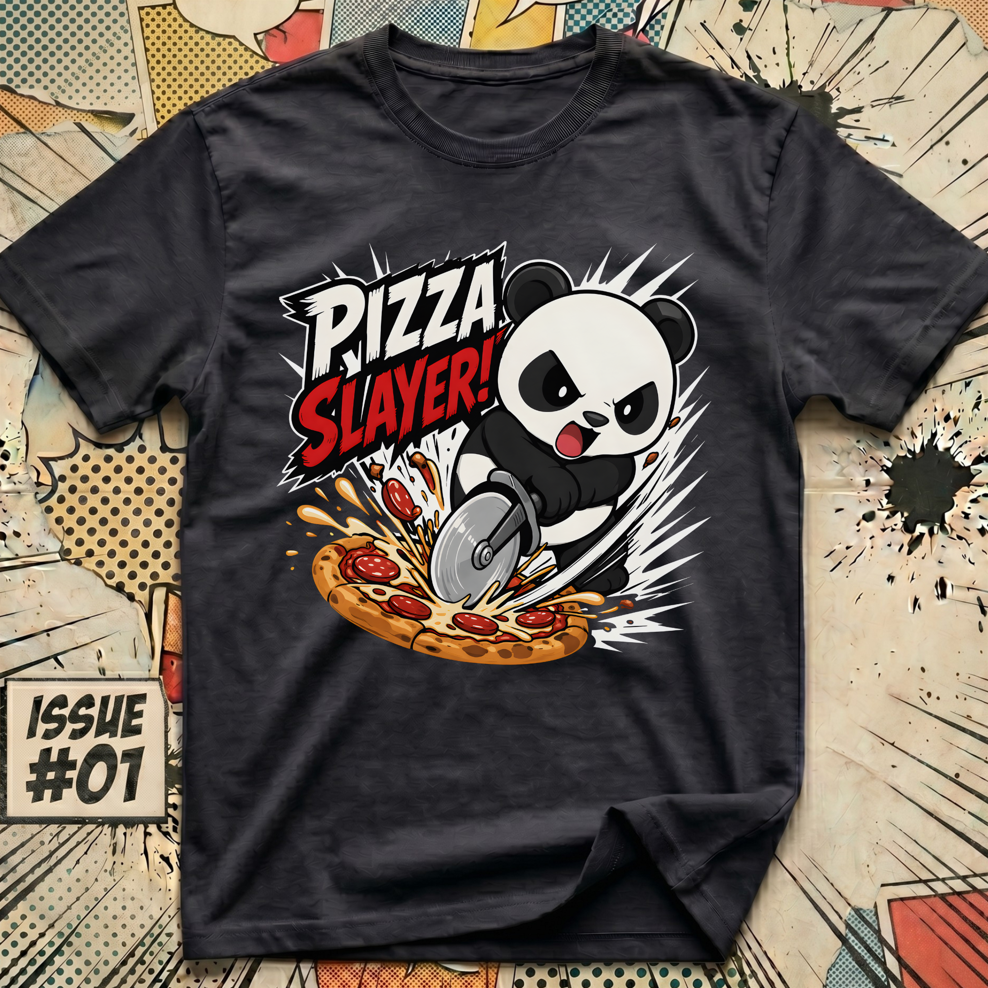 Pizza Slayer! Panda T-Shirt