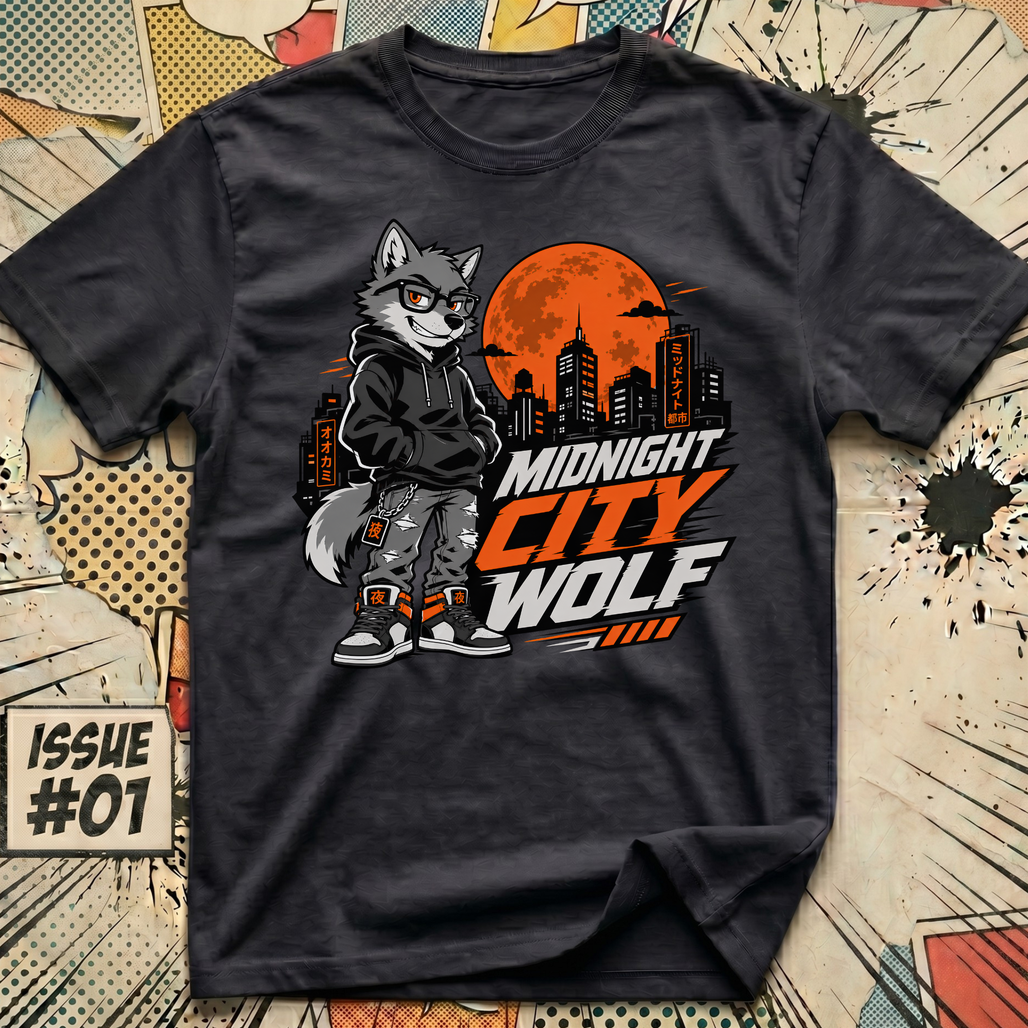 Midnight City Wolf T-Shirt