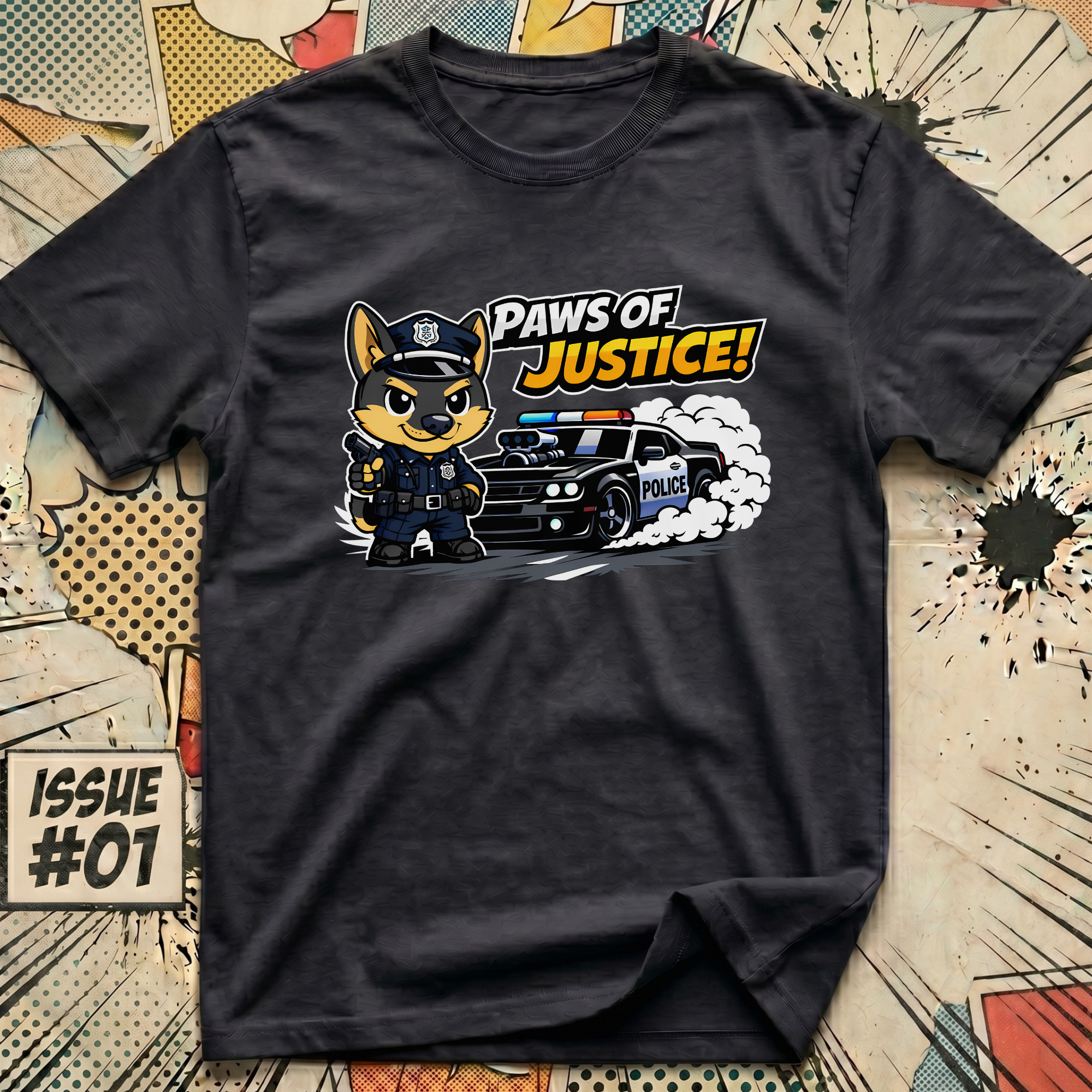 Paws of Justice Dog Cop T-Shirt