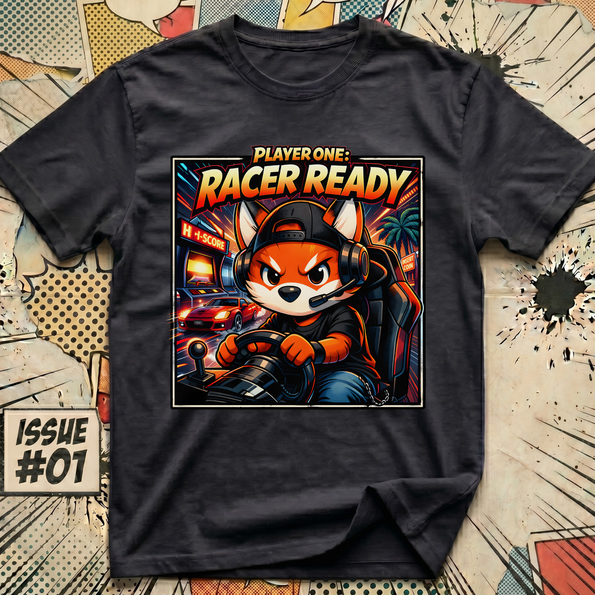 Player One Racer Ready Fox T-Shirt