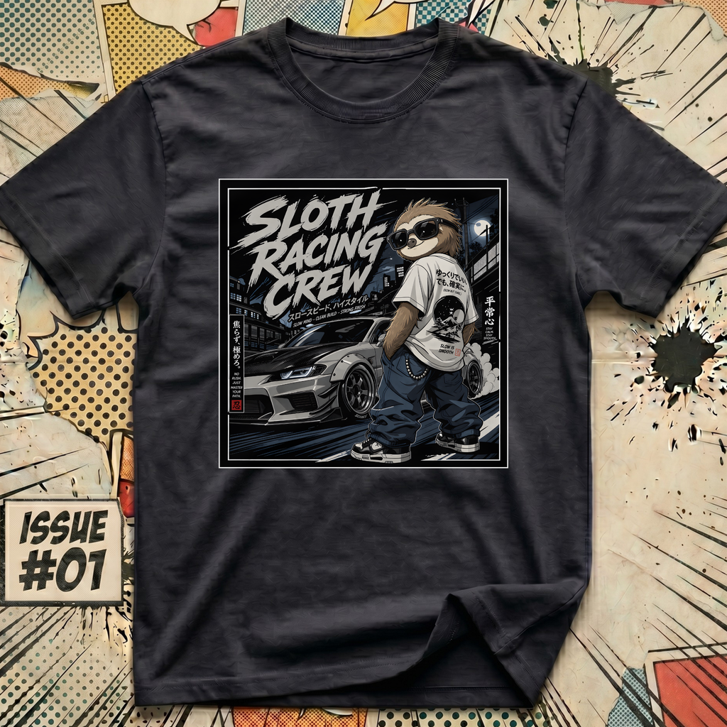 Sloth Racing Crew T-Shirt