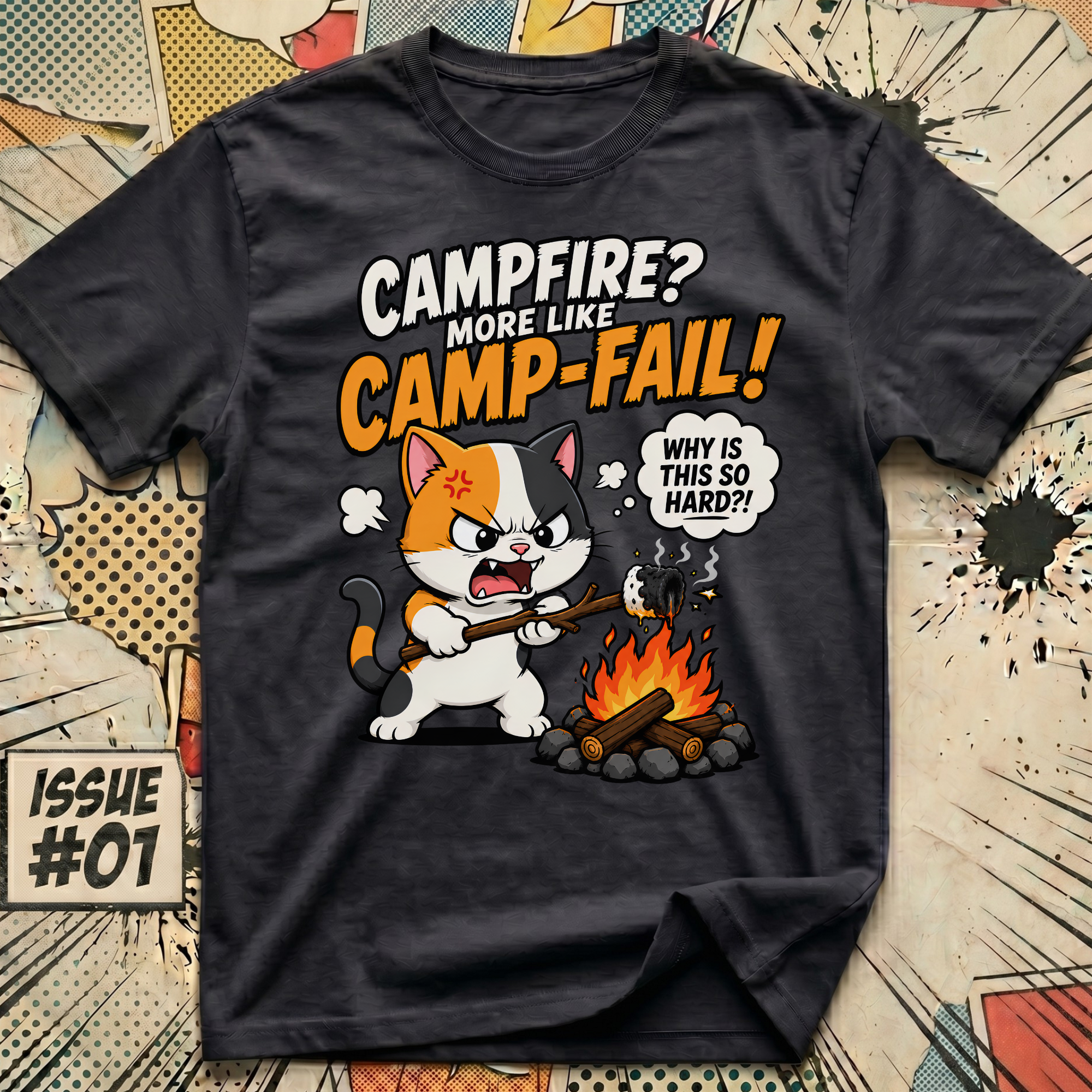 Camp-Fail Cat T-Shirt
