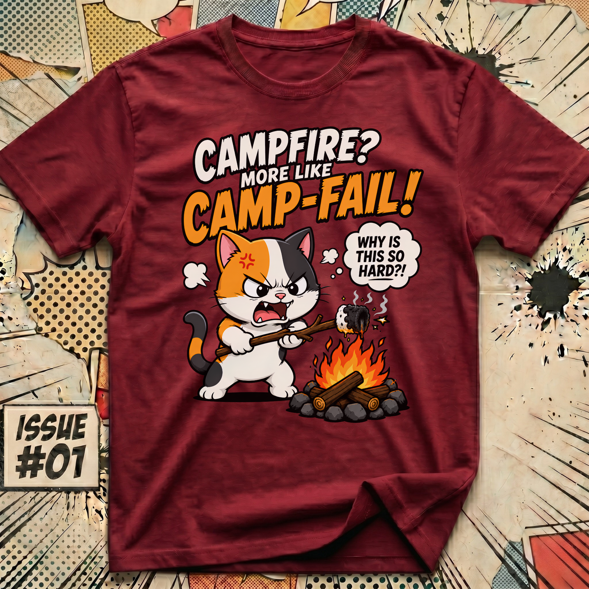 Camp-Fail Cat T-Shirt