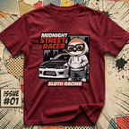 Midnight Street Racer - Sloth Racing T-Shirt