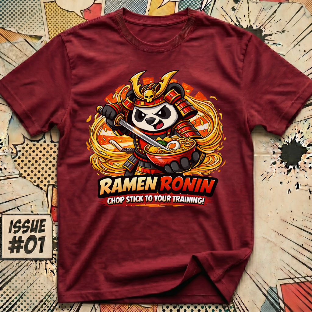 Ramen Ronin Panda - Chop Stick to your Training T-Shirt