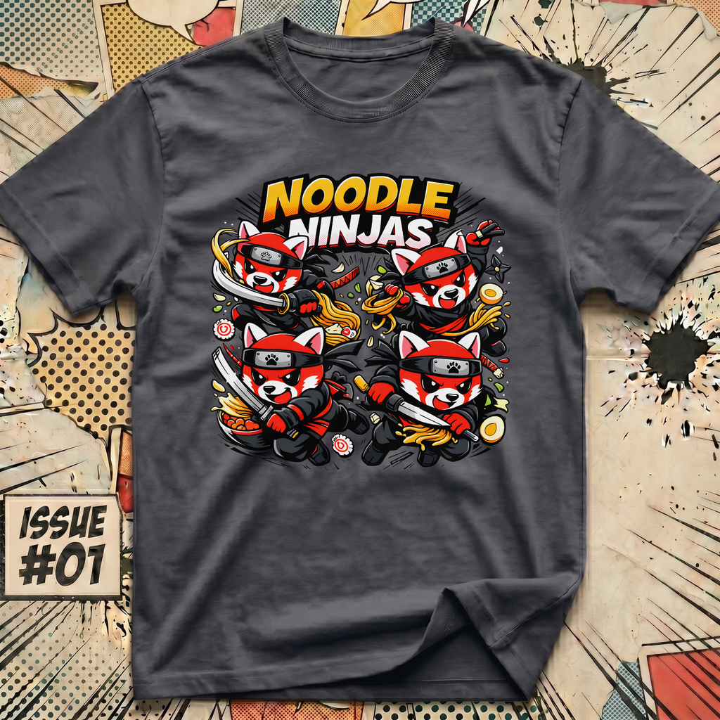 4 Red Panda Noodle Ninjas T-Shirt