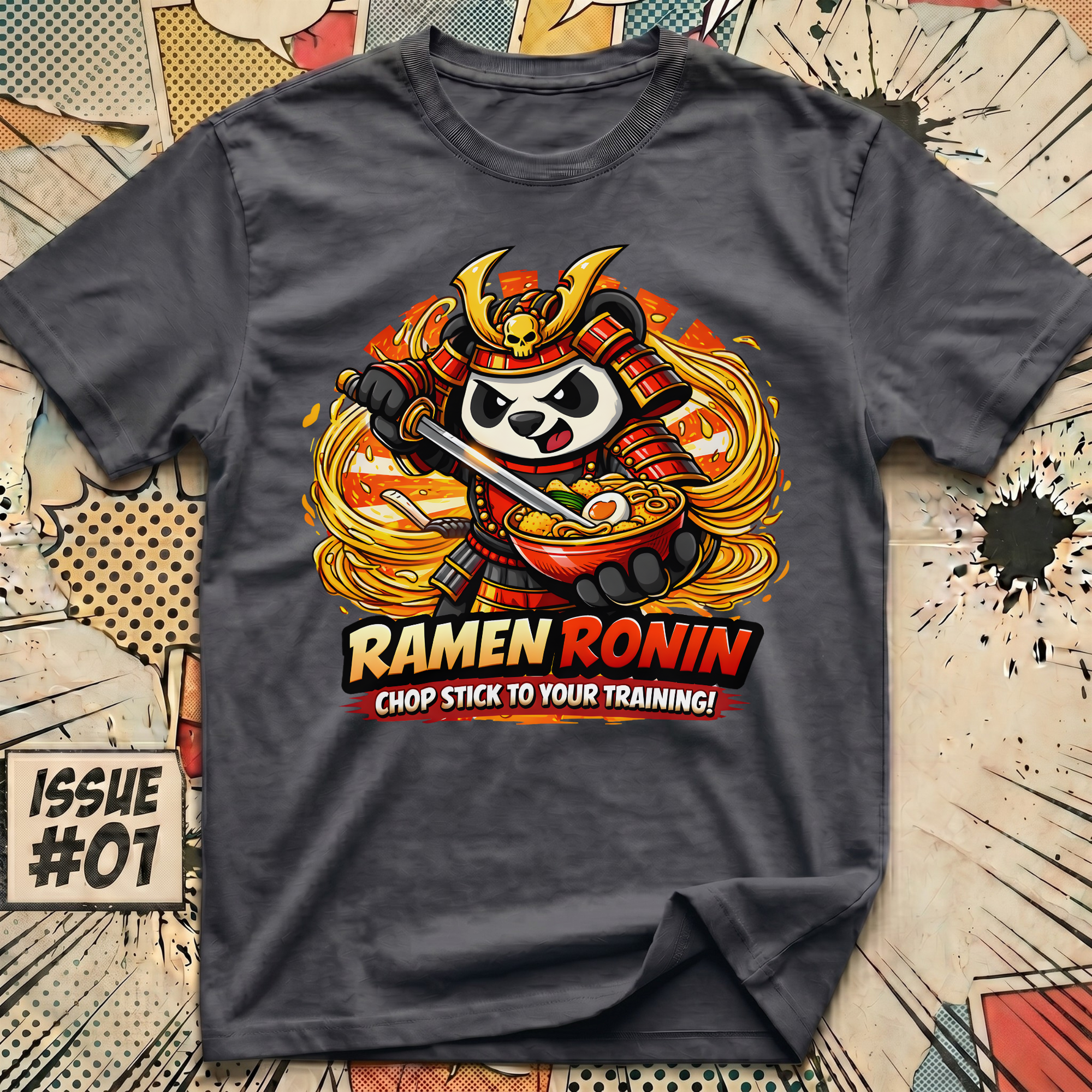 Ramen Ronin Panda - Chop Stick to your Training T-Shirt