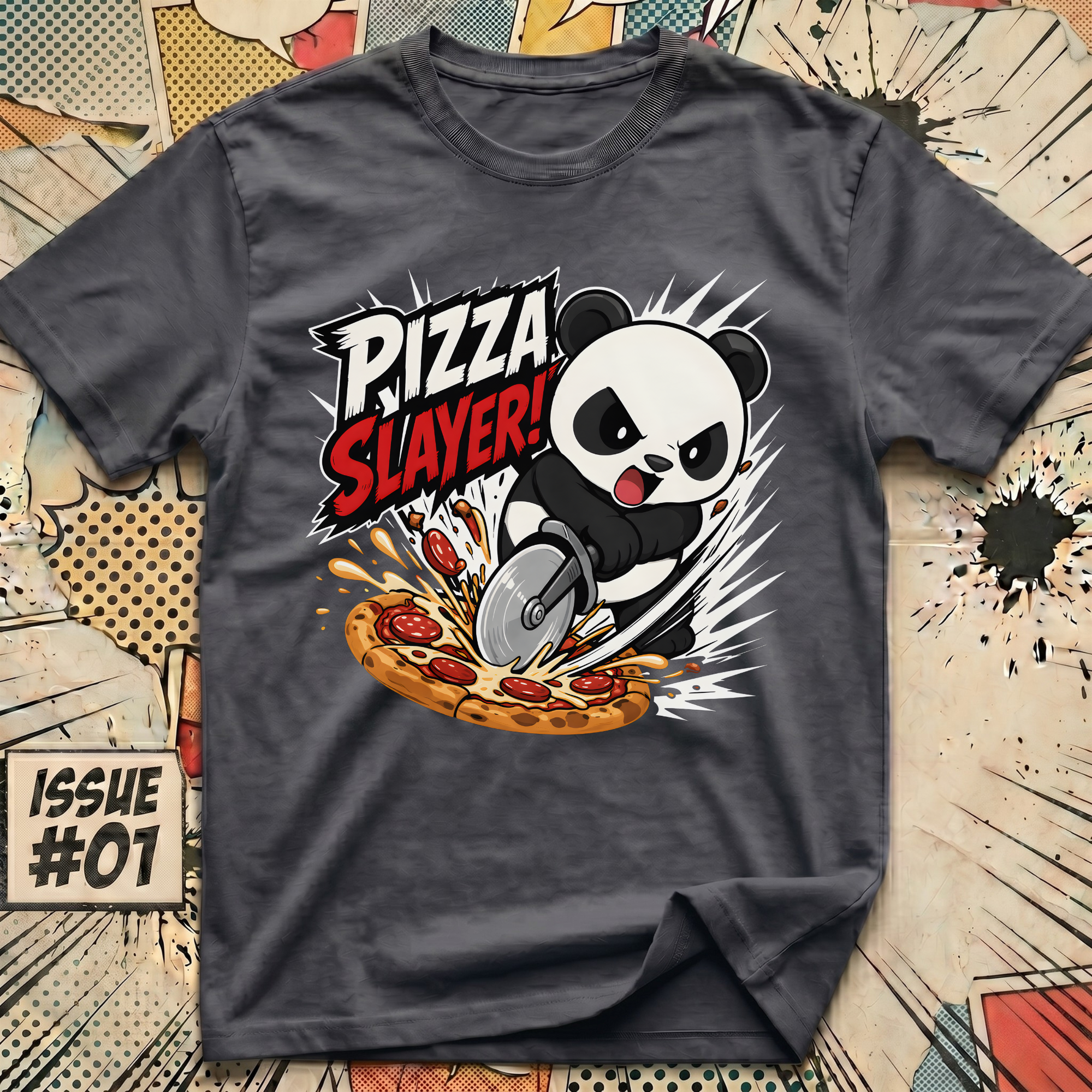 Pizza Slayer! Panda T-Shirt