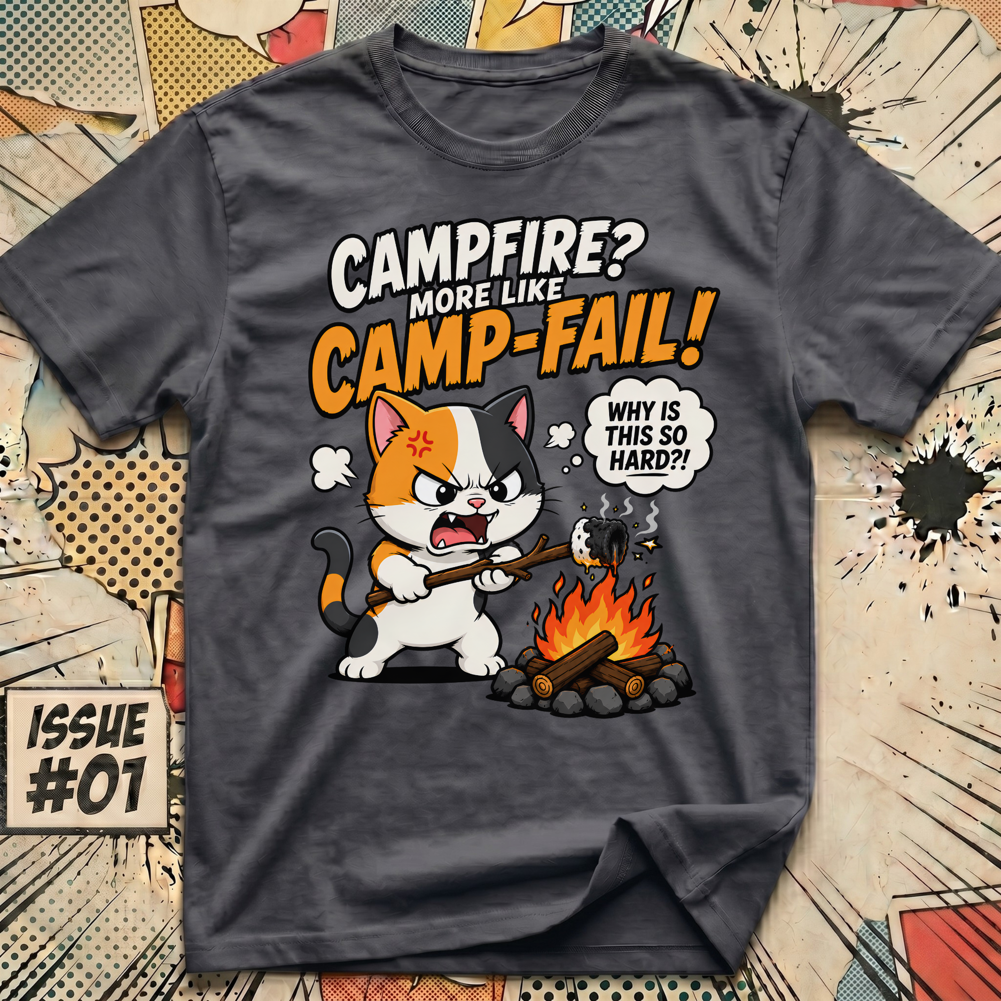 Camp-Fail Cat T-Shirt