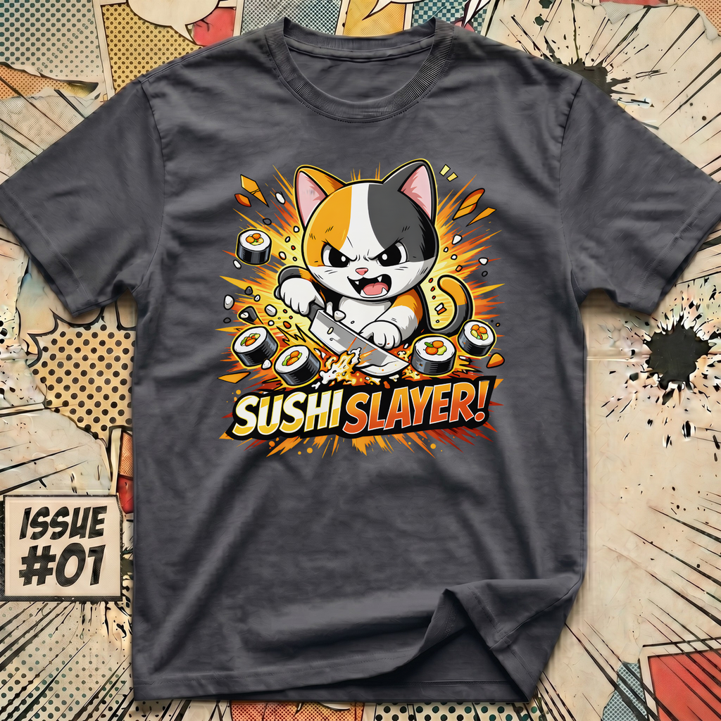 Sushi Slayer Cat T-Shirt