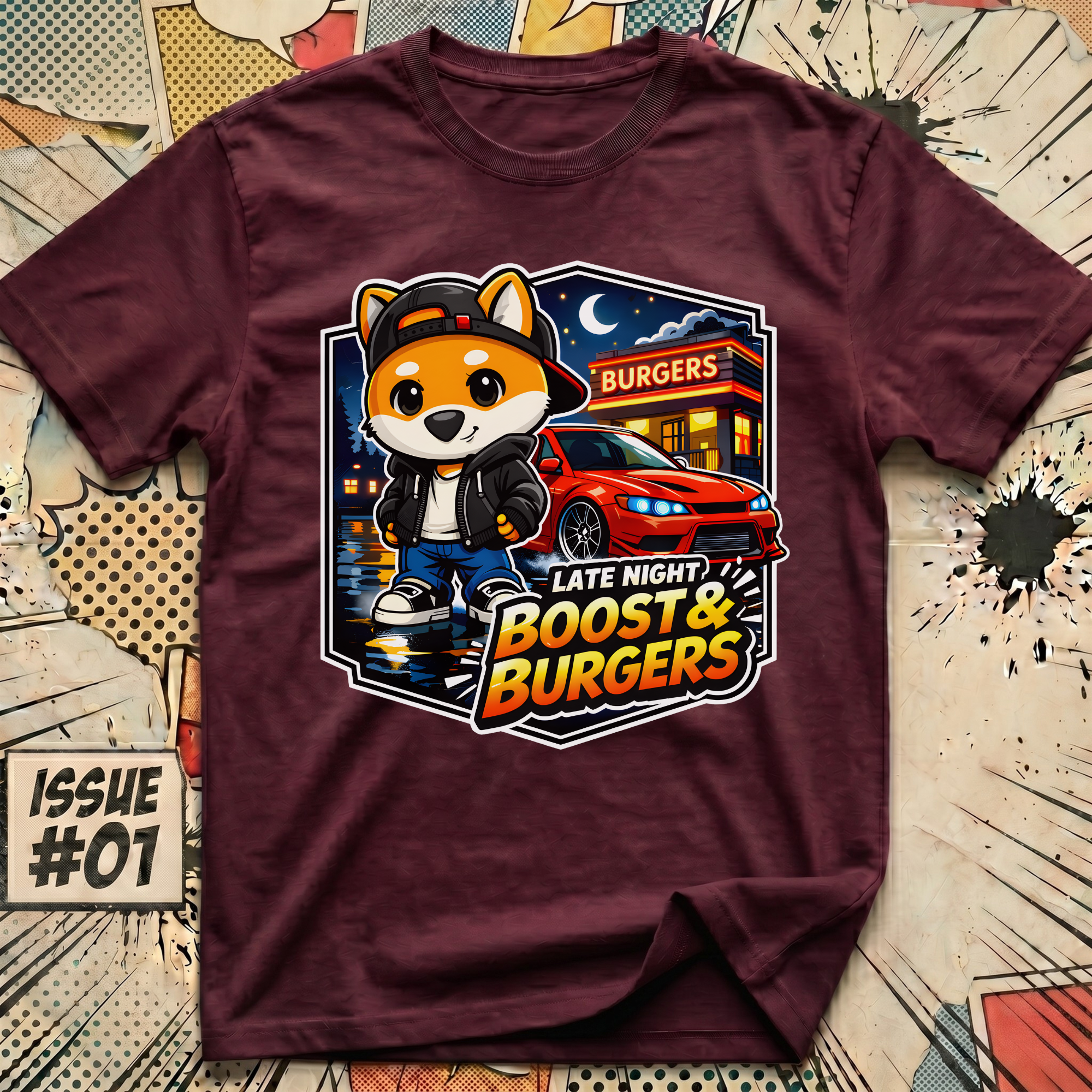 Late Night Boost & Burgers T-Shirt