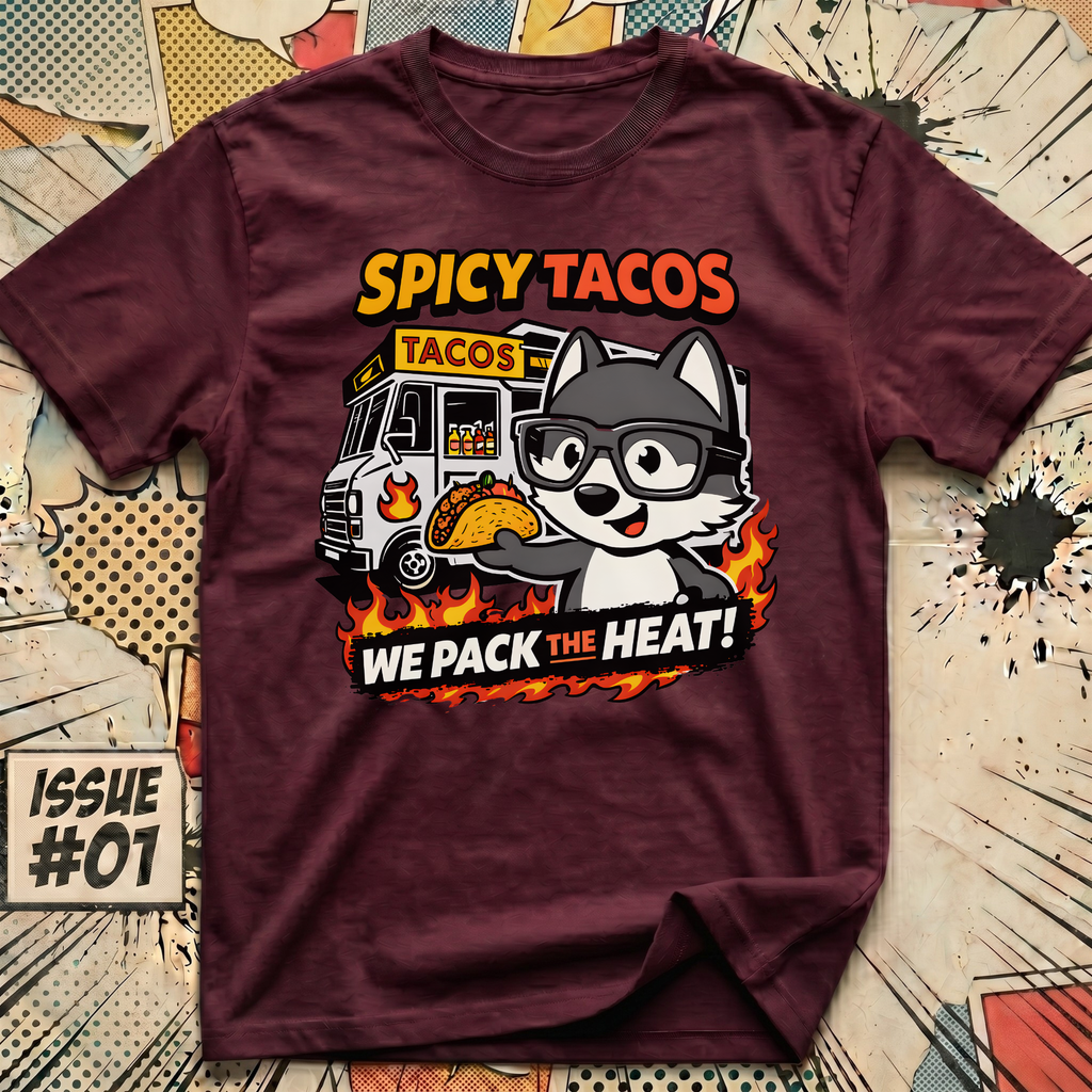 Spicy Tacos - We Pack the Heat! T-Shirt