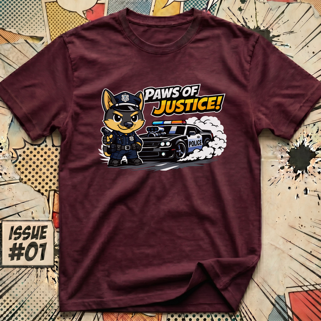 Paws of Justice Dog Cop T-Shirt