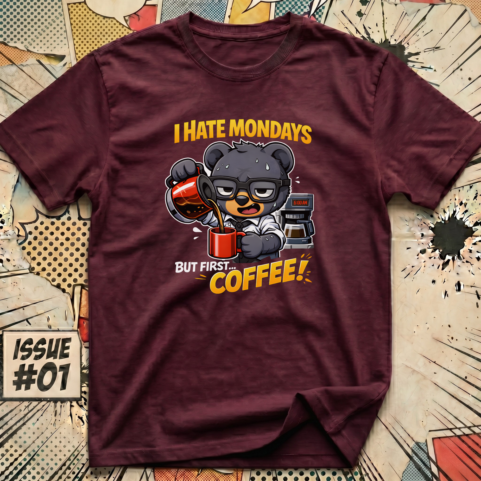 I Hate Mondays but First... Coffee! T-Shirt