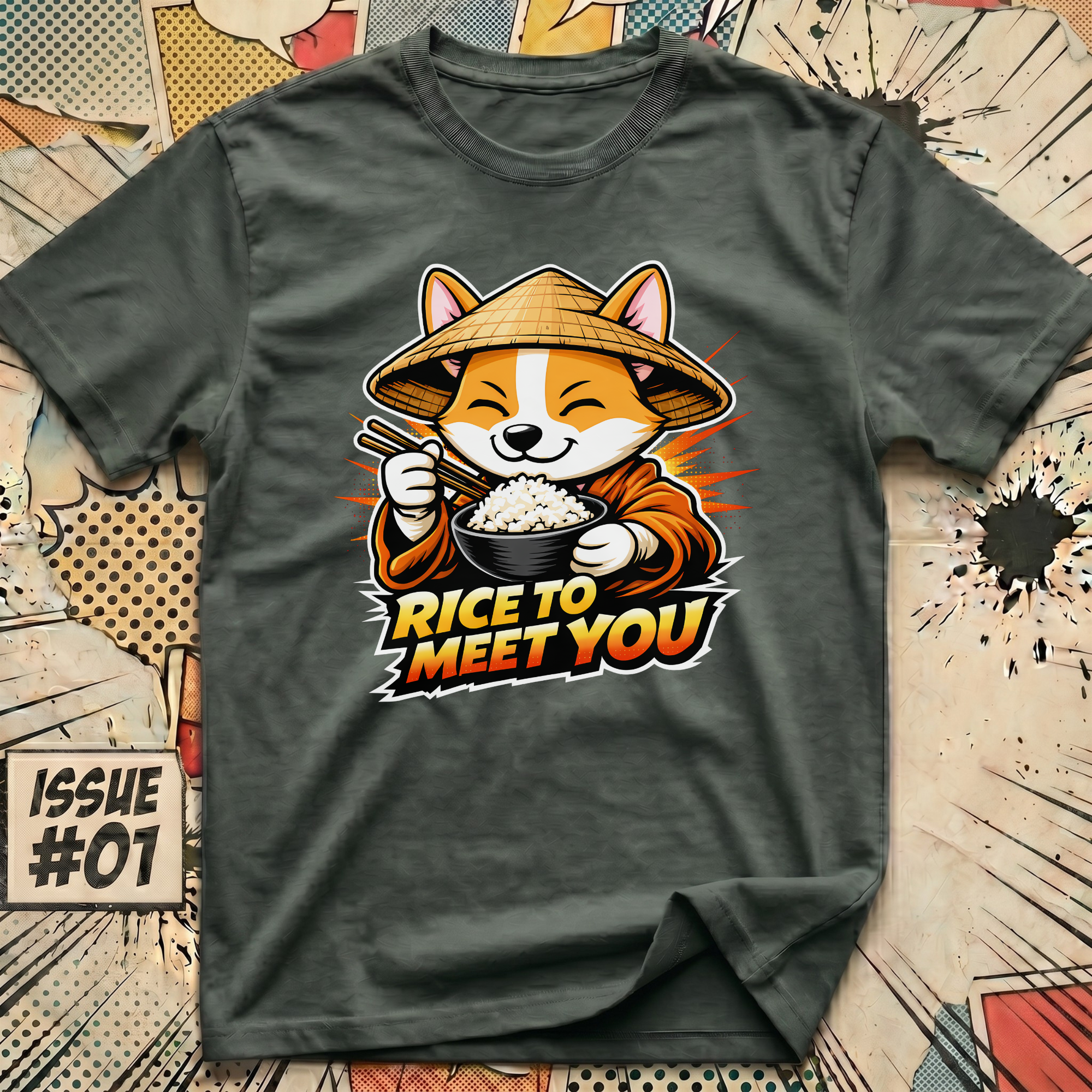 Rice to Meet You Corgi T-Shirt