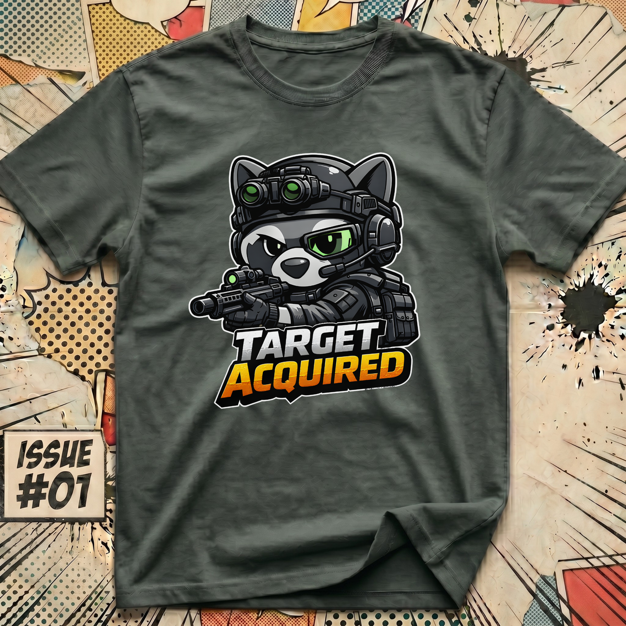 Target Aquired Recon Raccoon T-Shirt