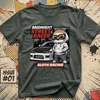 Midnight Street Racer - Sloth Racing T-Shirt