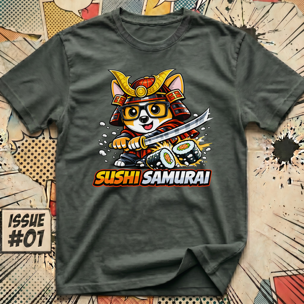 Sushi Samurai Dog T-Shirt