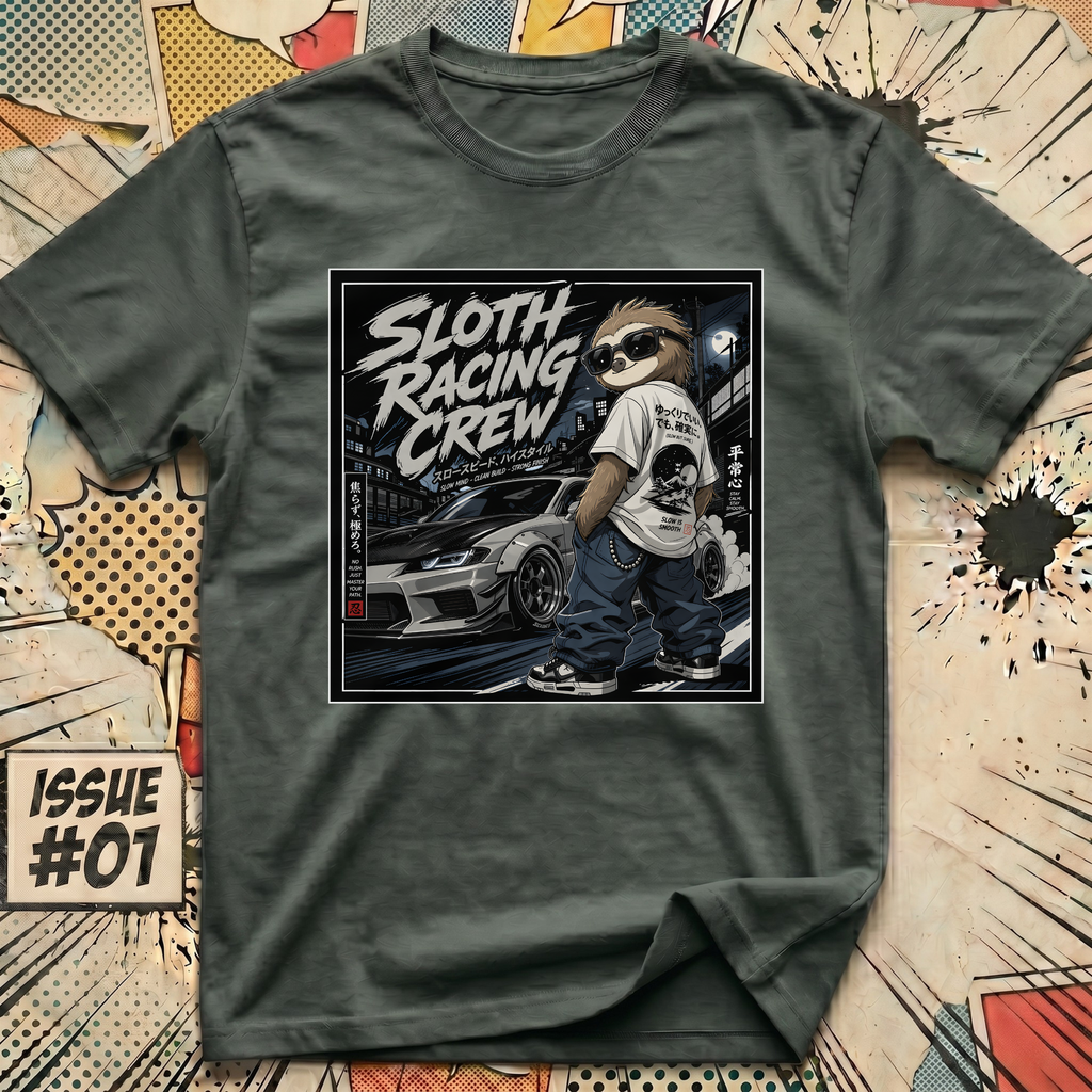 Sloth Racing Crew T-Shirt