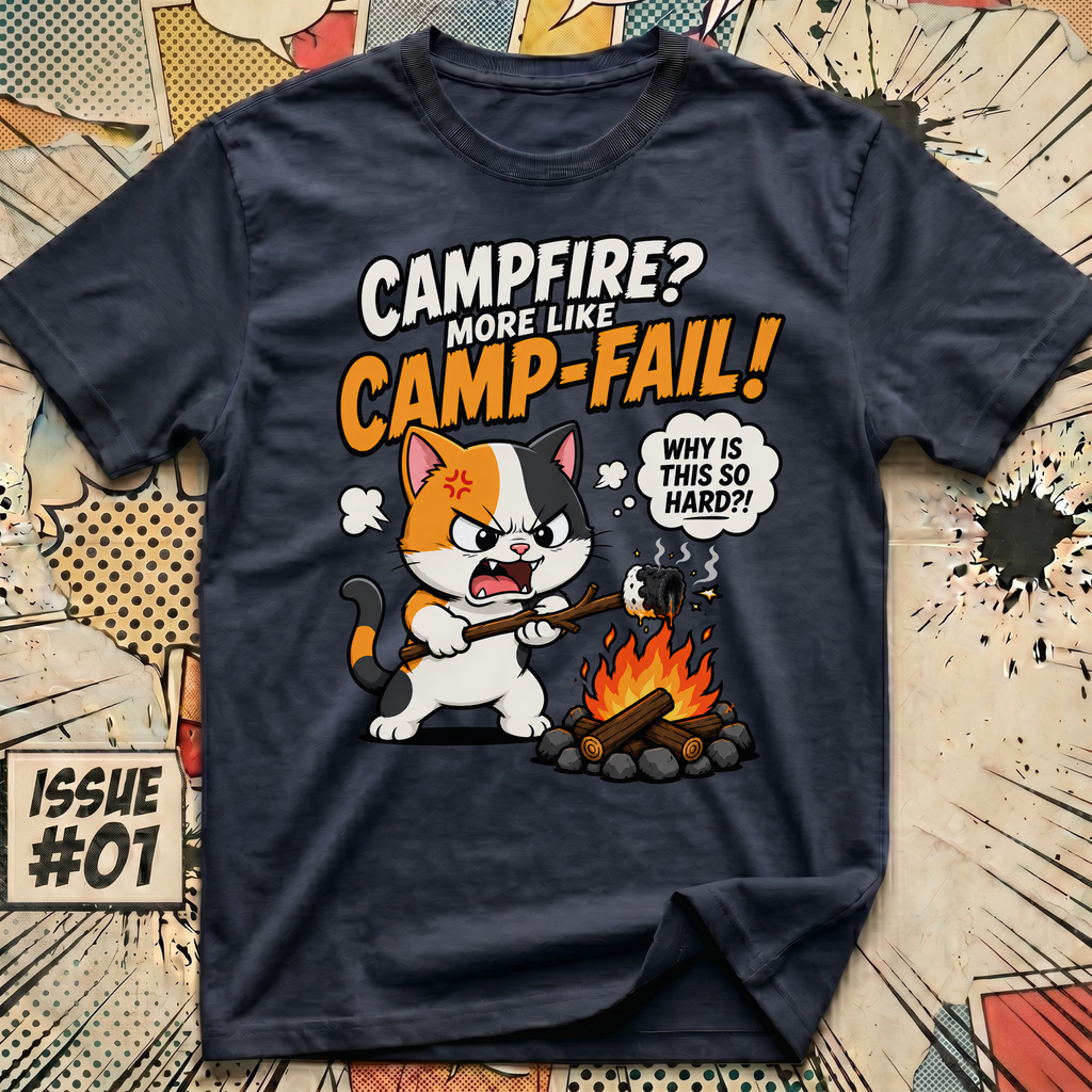 Camp-Fail Cat T-Shirt