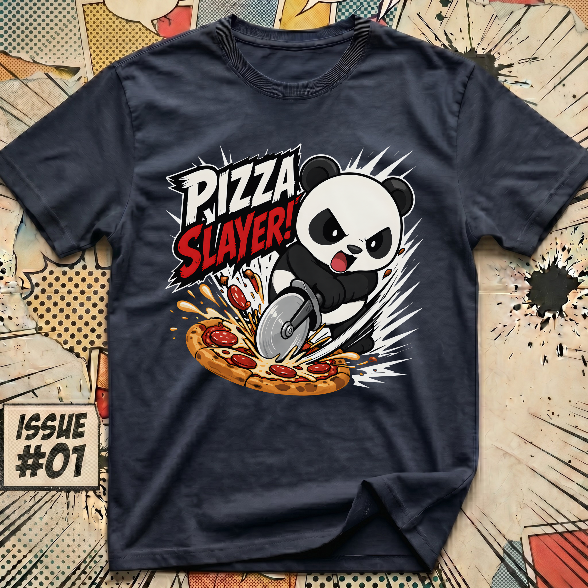 Pizza Slayer! Panda T-Shirt