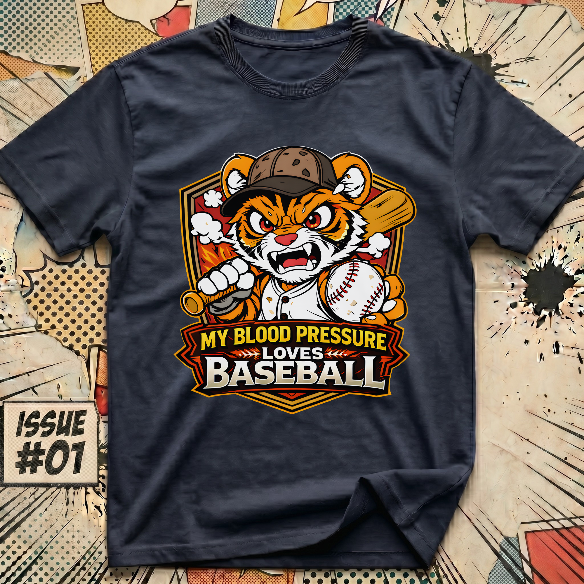 My Blood Pressure Loves Baseball Tiger T-Shirt