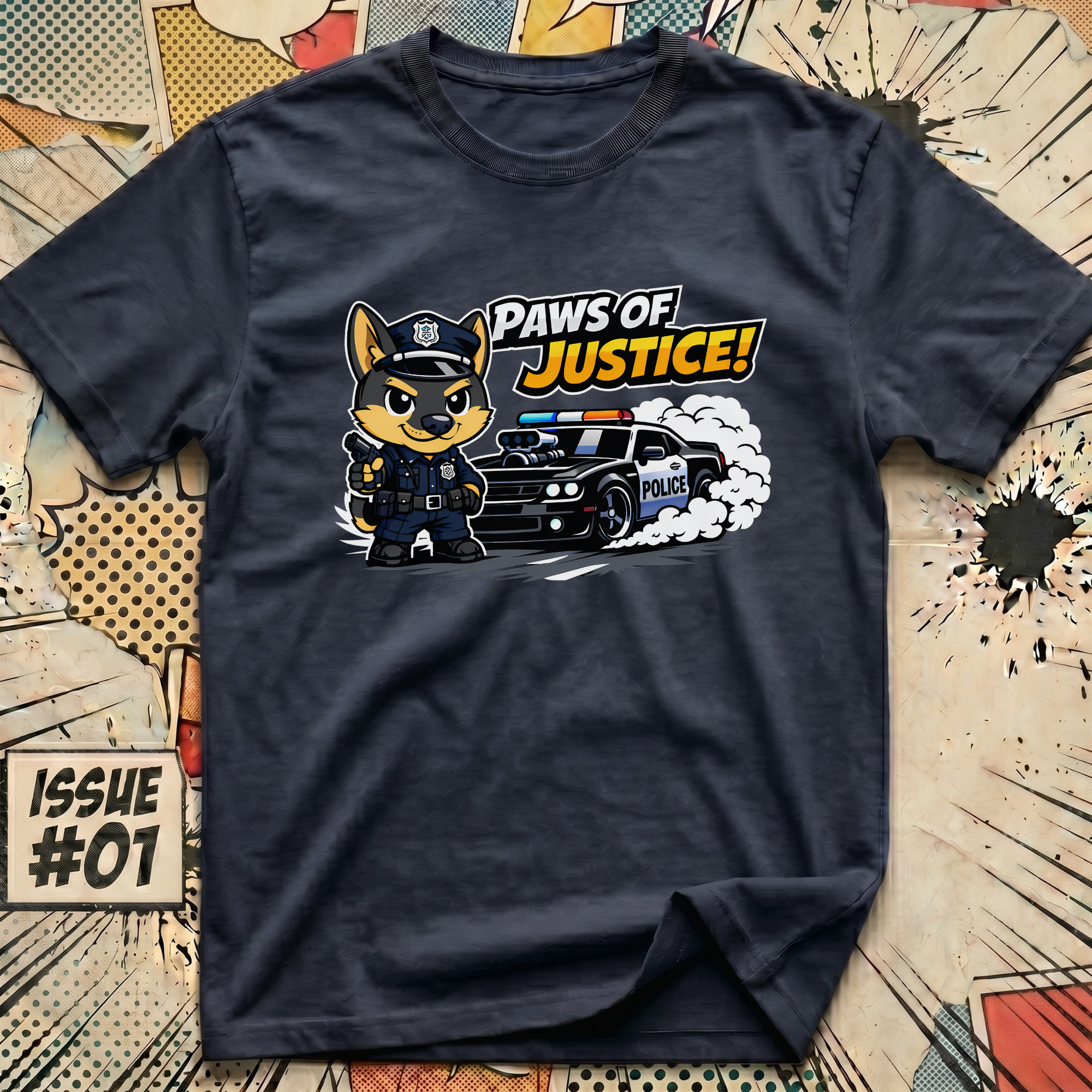 Paws of Justice Dog Cop T-Shirt