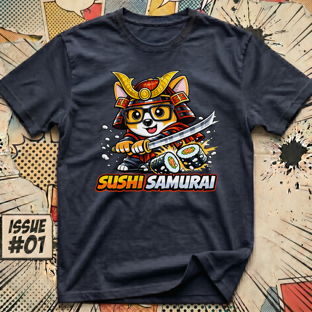 Sushi Samurai Dog T-Shirt
