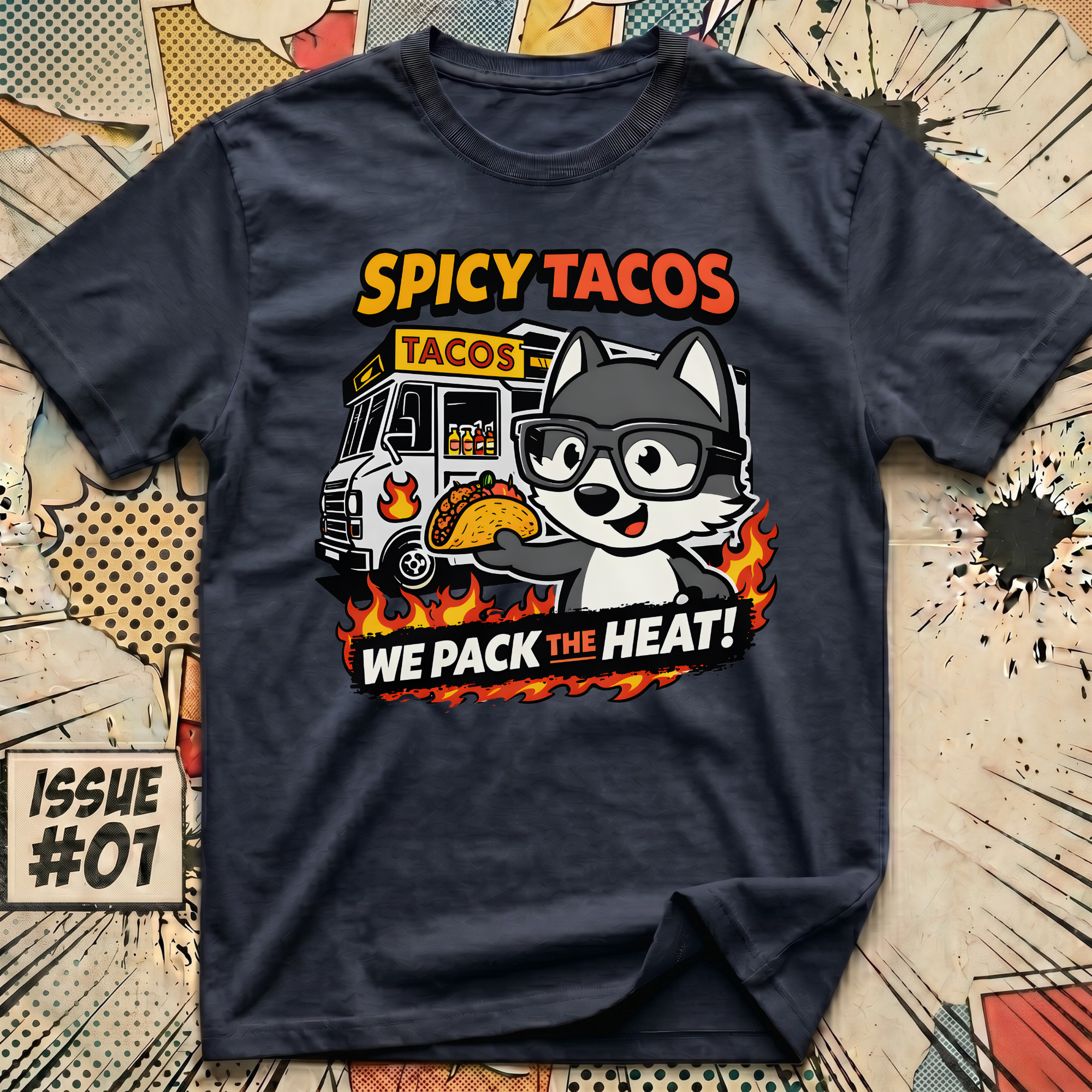 Spicy Tacos - We Pack the Heat! T-Shirt