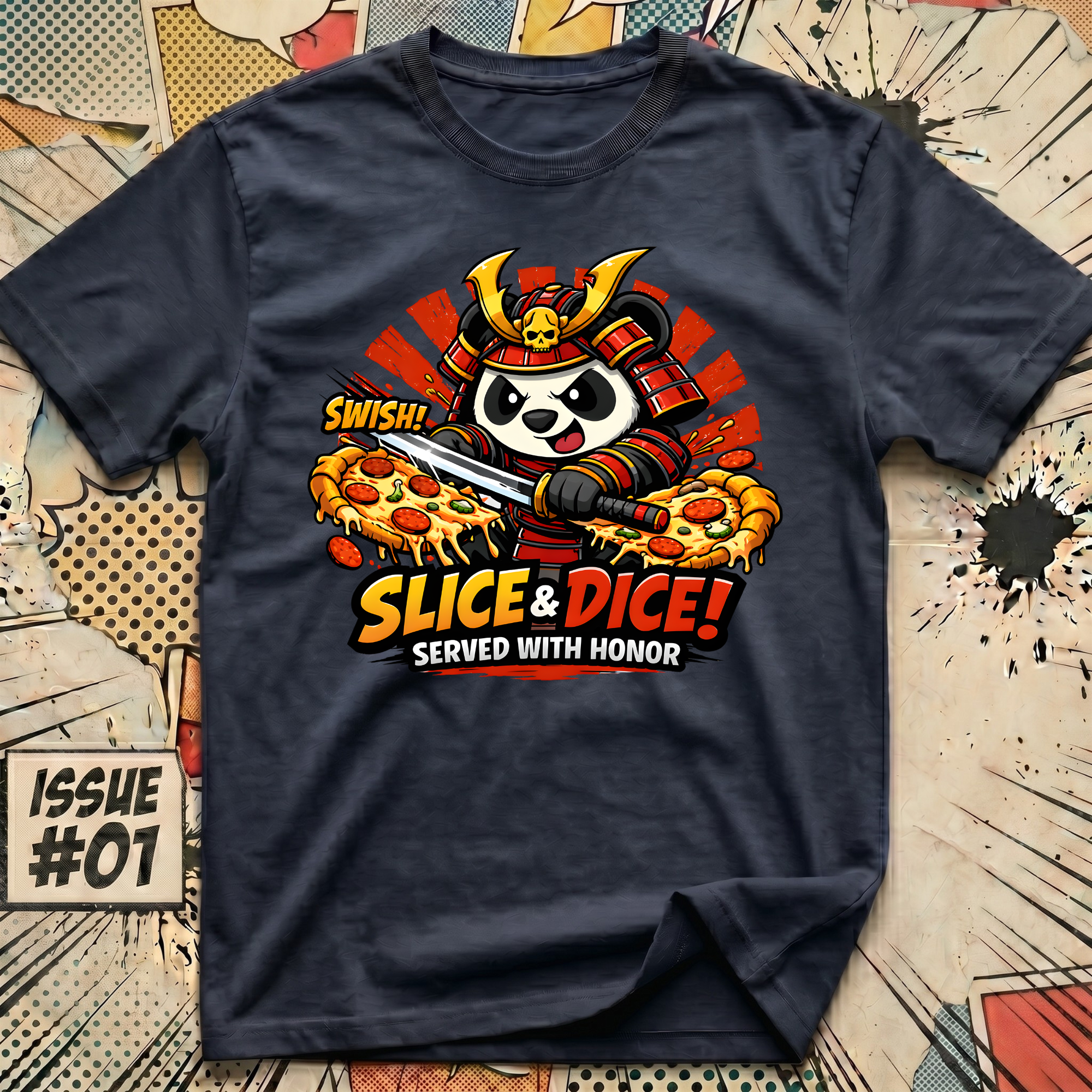 Slice and Dice Panda - Served with Honor T-Shirt