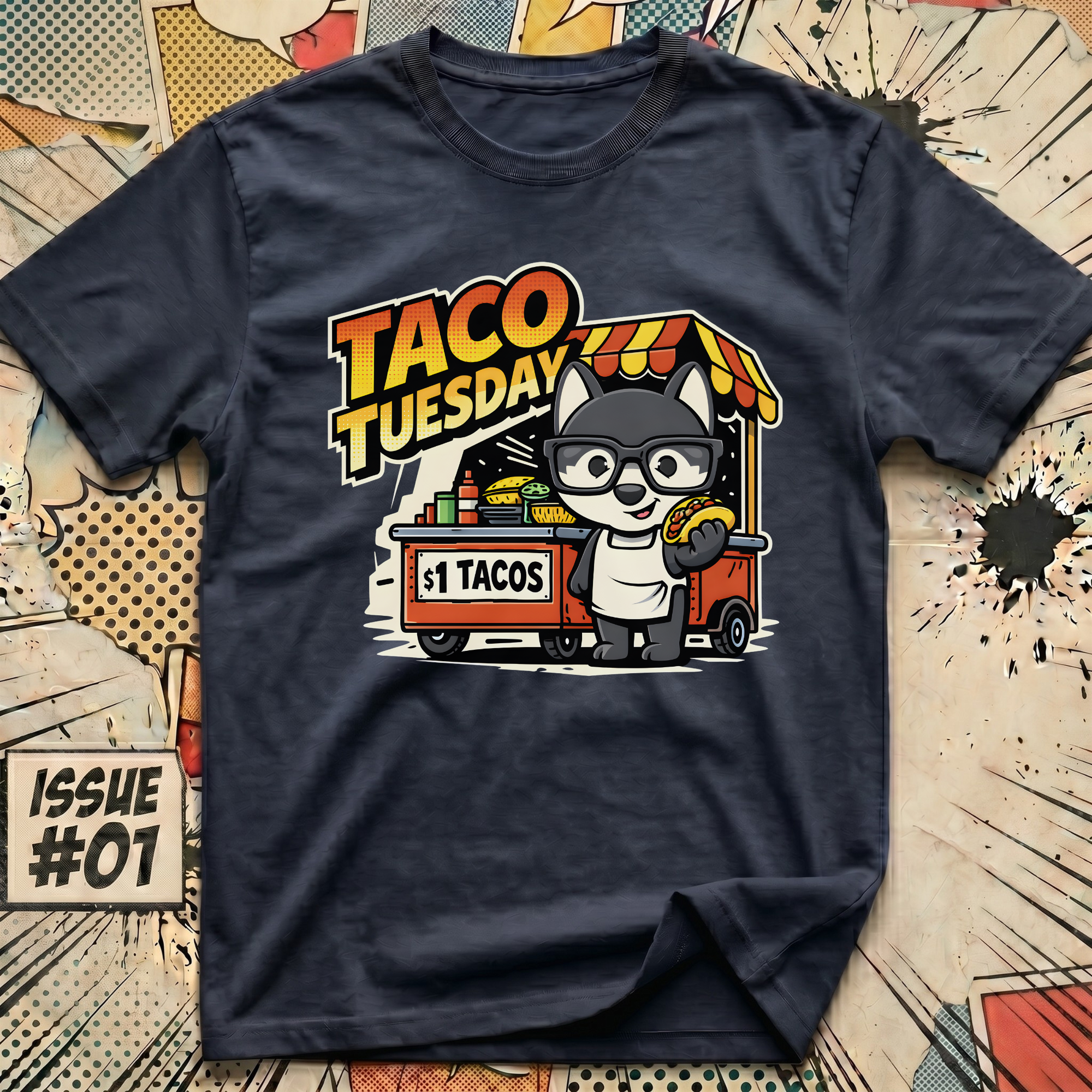 Taco Tuesday Dog Cart T-Shirt