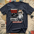 Midnight Street Racer - Sloth Racing T-Shirt