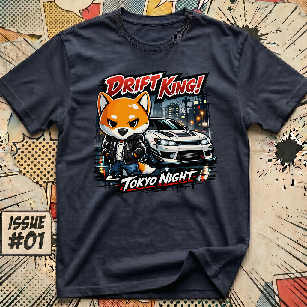 Shiba Drift King! Tokyo Night T-Shirt