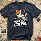 Need More Coffee Cat T-Shirt