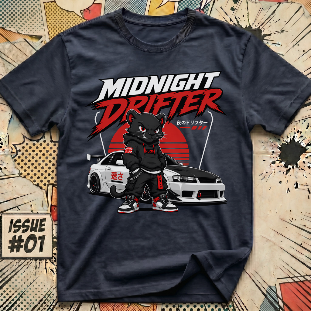 Midnight Drifter Panther T-Shirt