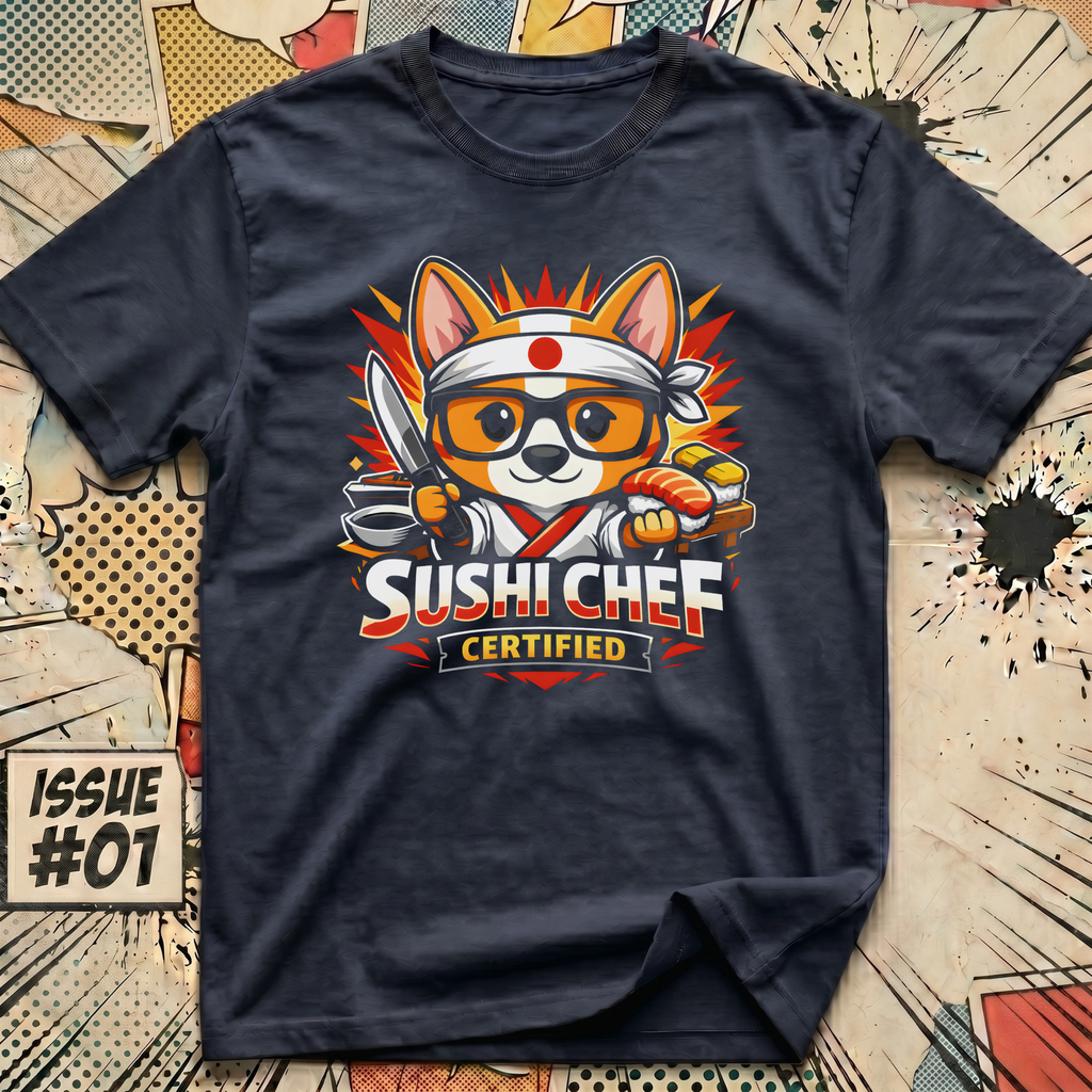 Corgi Sushi Chef Certified T-Shirt