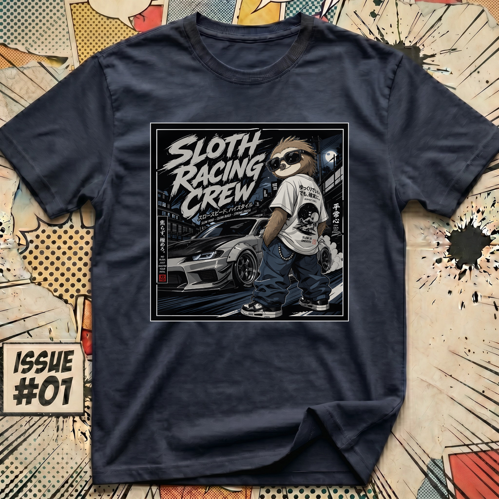Sloth Racing Crew T-Shirt
