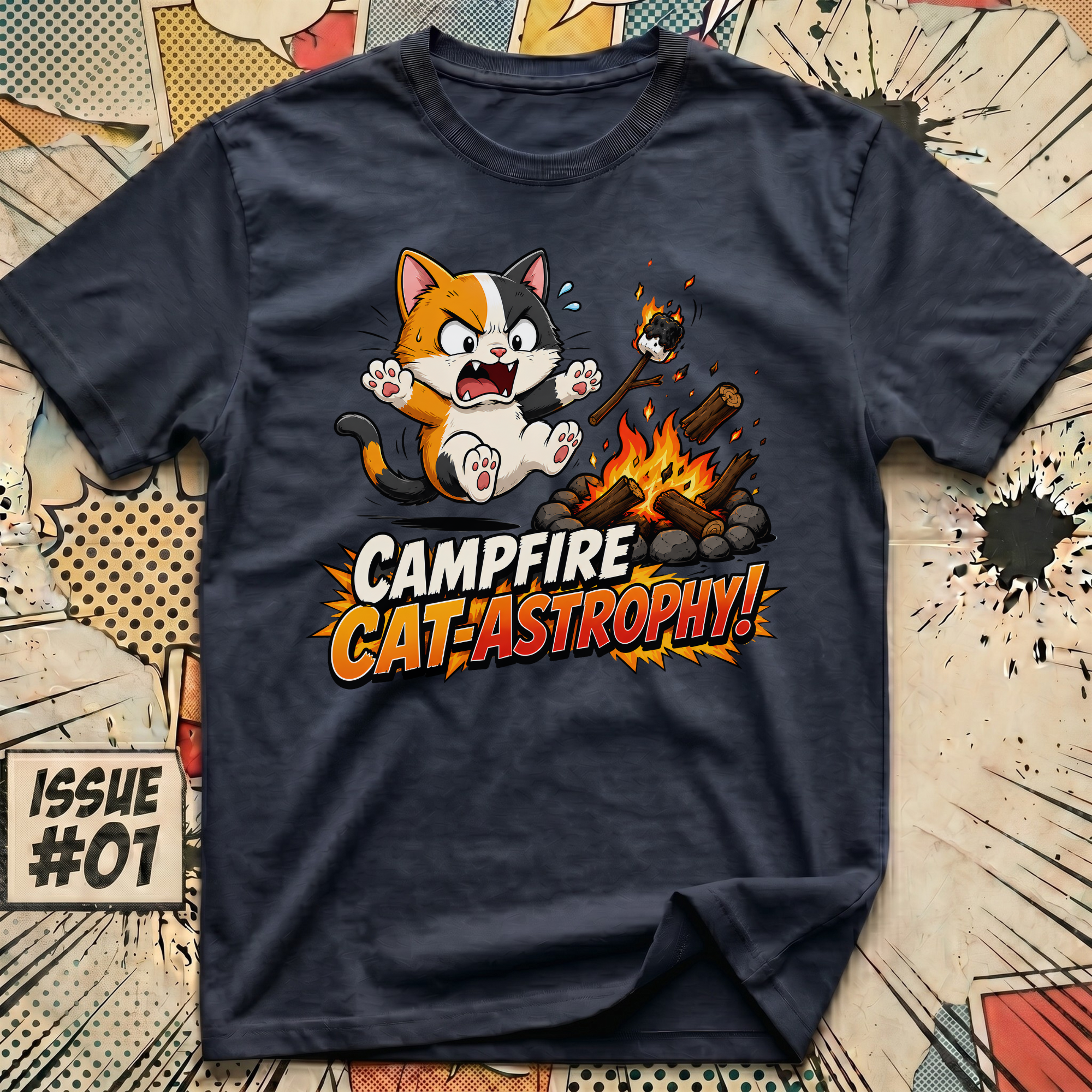 Campfire Cat-Astrophy! T-Shirt
