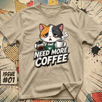 Need More Coffee Cat T-Shirt