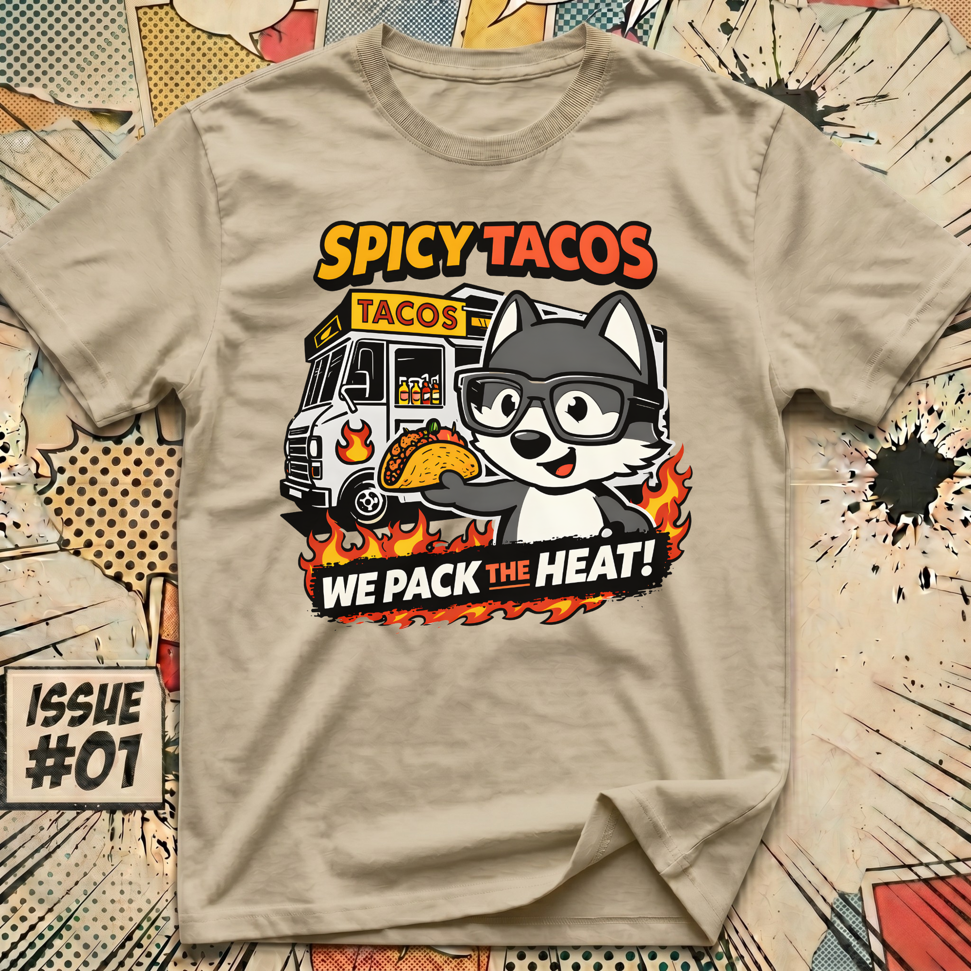 Spicy Tacos - We Pack the Heat! T-Shirt