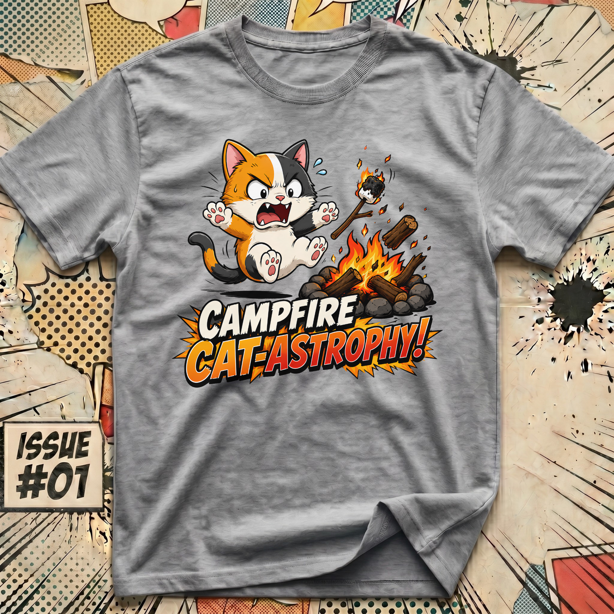 Campfire Cat-Astrophy! T-Shirt