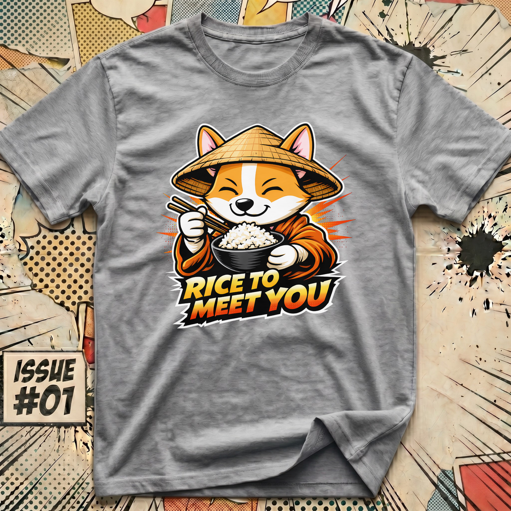 Rice to Meet You Corgi T-Shirt