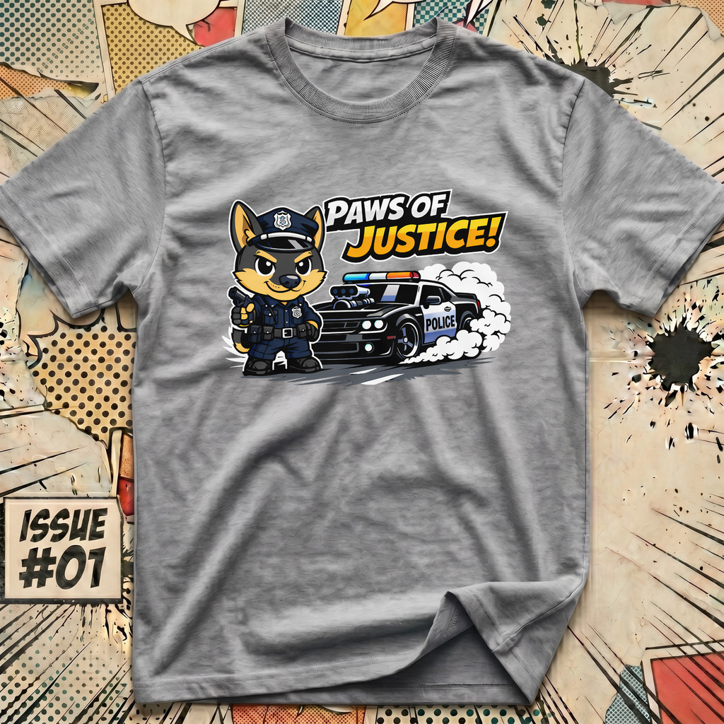 Paws of Justice Dog Cop T-Shirt
