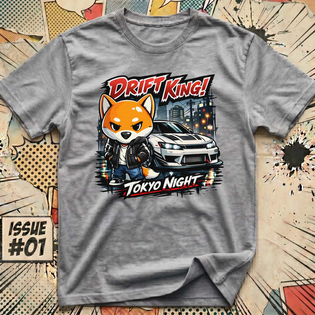 Shiba Drift King! Tokyo Night T-Shirt
