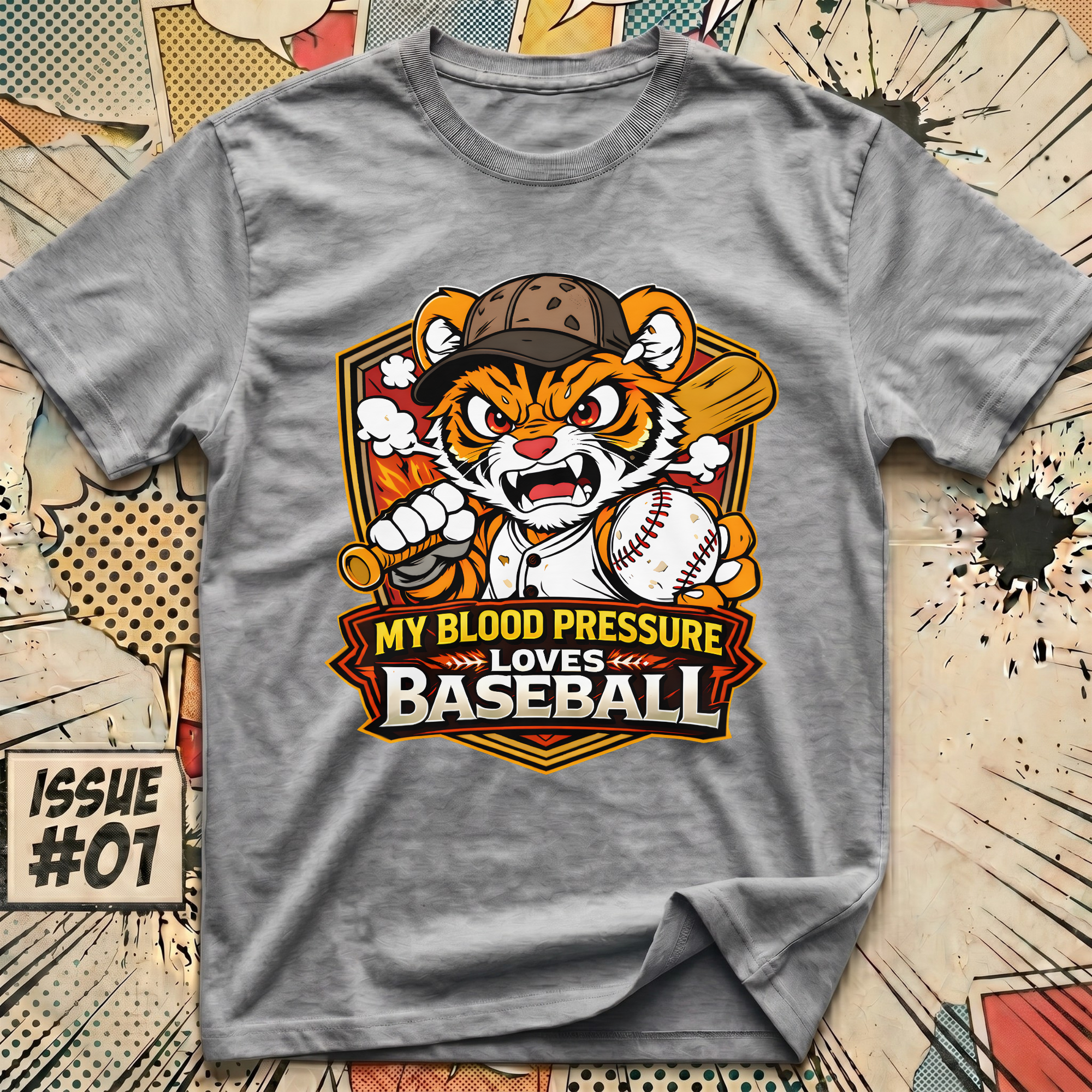 My Blood Pressure Loves Baseball Tiger T-Shirt