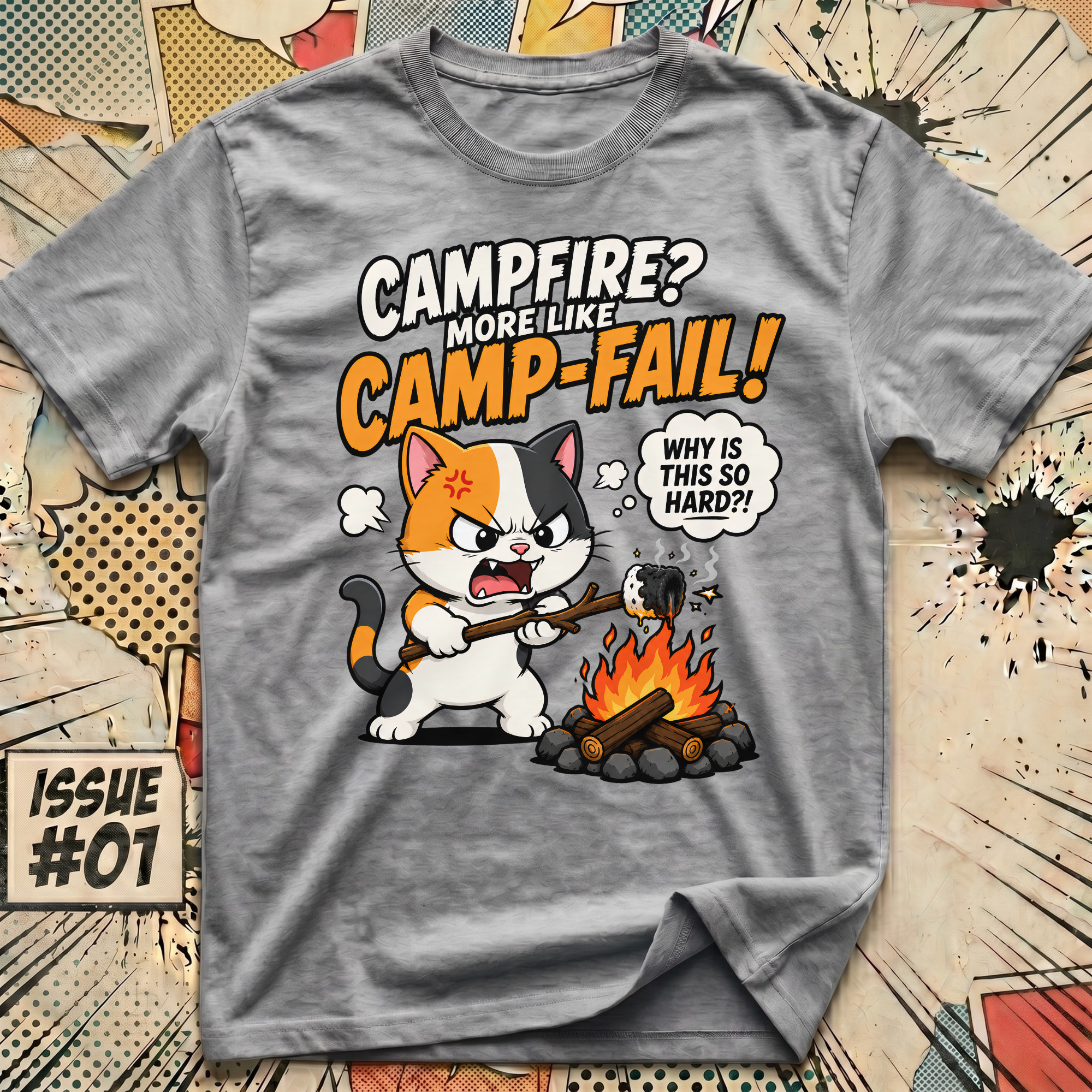 Camp-Fail Cat T-Shirt
