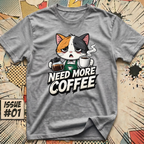 Need More Coffee Cat T-Shirt