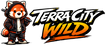 Logo of 'Terra City Wild' with a cartoon character in a jacket on a white background